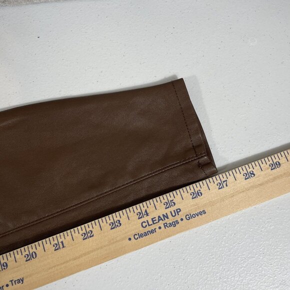 Free People Leather Jeans Womens Size 27 Brown Polyester Skinny Tapered Leg - Picture 8 of 12